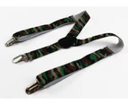 Boys Adjustable Army Camouflage Patterned Suspenders Fabric