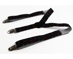 Boys Adjustable Multicoloured Stars Patterned Suspenders Fabric