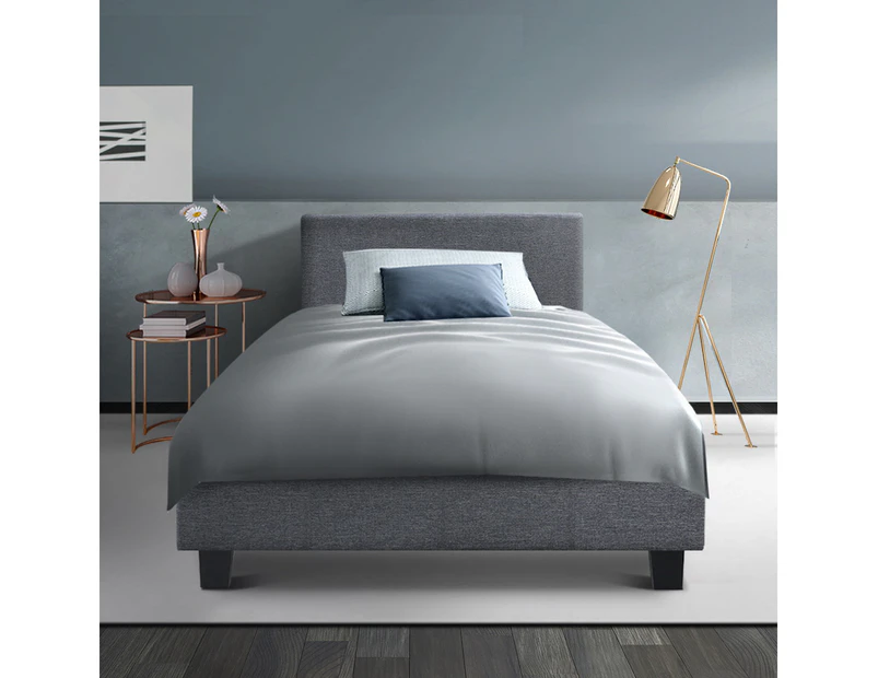 Artiss Bed Frame King Single Full Size Base Mattress Platform Fabric Wooden Grey NEO