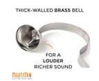 The Thick-Walled Durable Bell Optimizes Sound Quality. Black Sleek Silver Bell and Support Metal Potty Bell