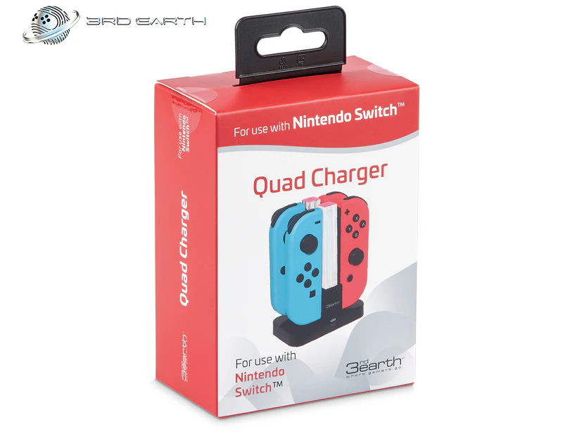 3rd Earth Quad Charger w/ USB Hubs For Nintendo Switch