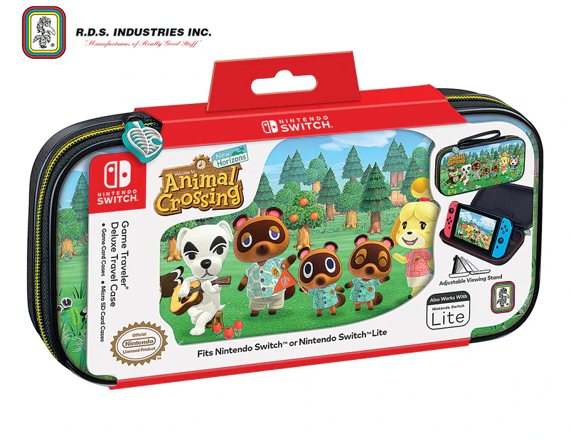 RDS Animal Crossing Game Traveler Deluxe Travel Case For Nintendo Switch & Switch Lite