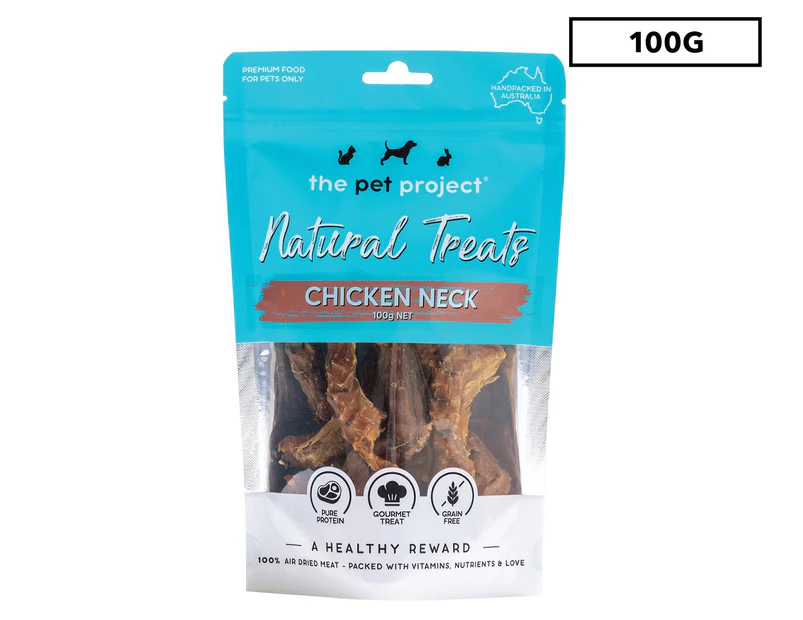 The Pet Project Natural Treats Chicken Neck 100g