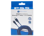 3rd Earth 5m Braided Charging USB Charging Cable For Play Station PS5 Black