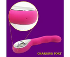 Loop Rabbit Vibrator USB Rechargeable G-Spot Dildo Massager Women Sex Toy Pink - Pink