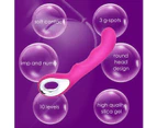 Loop Rabbit Vibrator USB Rechargeable G-Spot Dildo Massager Women Sex Toy Pink - Pink