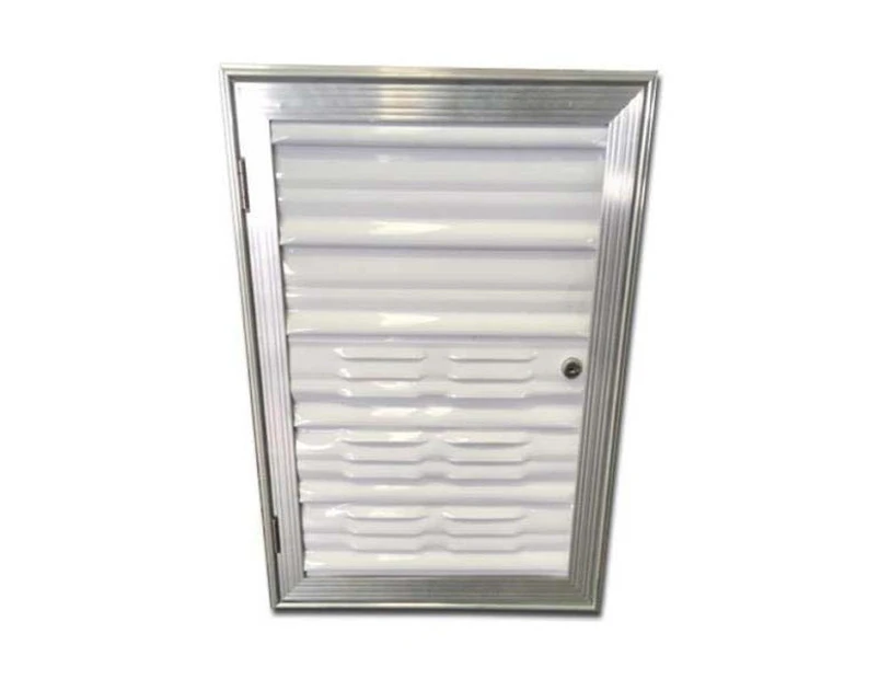 Gas Door For Galvanised Box Mill Frame Left Hand Hinge Smooth White Infil