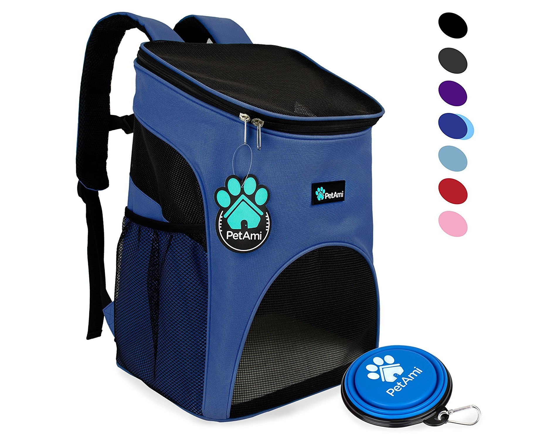PetAmi Premium Pet Carrier Backpack for Small Cats and Dogs Ventilated Design Buckle Support Designed for Travel Safety Strap Hiking & Outdoor Use 
