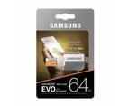 Samsung Evo 64GB Micro SD Card SDXC UHS-I 100MB/s Mobile Phone TF Memory Card 4K U3 2