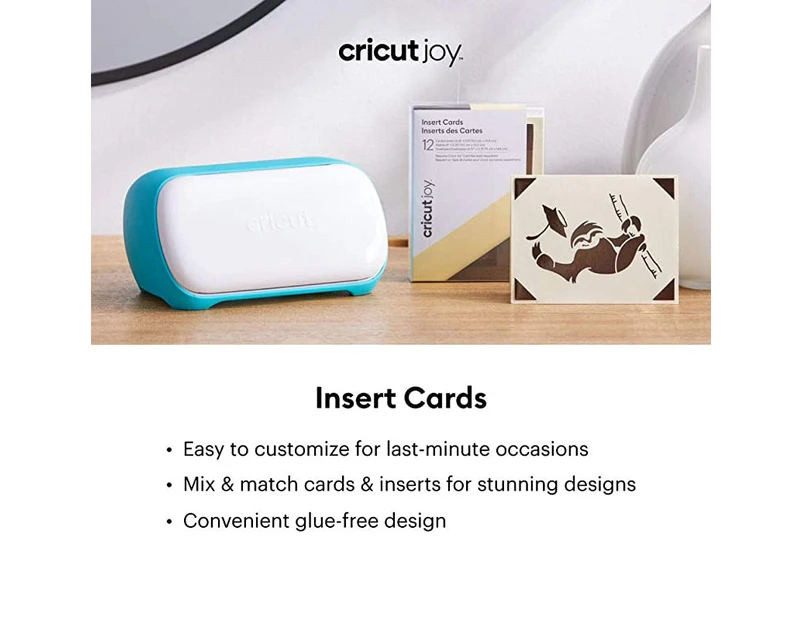 (Cream/Gold Glitter) - Cricut Joy Insert Cards - DIY greeting card for Baby Shower, Birthday, and Wedding - Cream/Gold Glitter, 10 ct