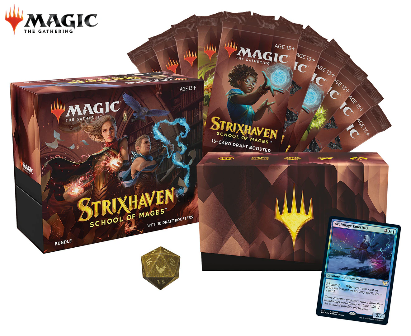 Magic: The Gathering Strixhaven 150 Card Bundle Pack including 10 Draft BoostersSchool of Mages