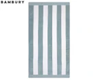 Bambury Classic Stripe Egyptian Cotton Beach Towel - Surf