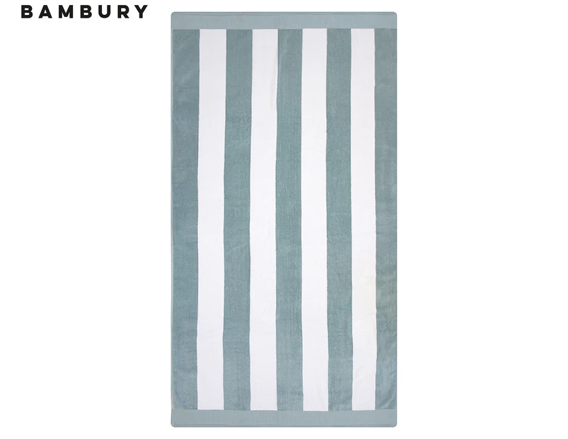 Bambury Classic Stripe Egyptian Cotton Beach Towel - Surf