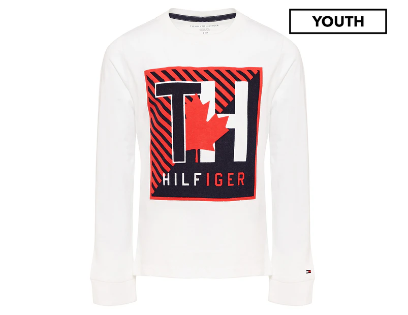 Tommy Hilfiger Youth Boys' Canada Fashion Tee / T-Shirt / Tshirt - Bright White