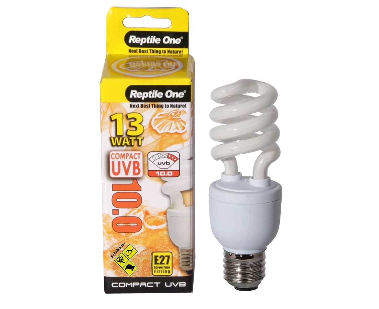 Compact UVB Bulb 13 Watt (UVB 10.0) E27 Eddison (Reptile One)