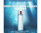 Klavuu Blue Pearlsation One Day 8 Cups Marine Collagen Aqua Toner 140ml - Skin Adenosine Niacinamide Red Seaweed + Face Mask
