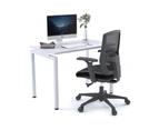 Literail Home or Co-Working Desk White Square Leg [1000L x 600W] - white