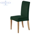 Sherwood 1-Seater Suede Dining Chair Cover - Forest Green