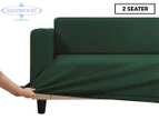 Sherwood 2-Seater Suede Sofa Cover - Forest Green