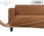 Sherwood 2-Seater Suede Sofa Cover - Rust