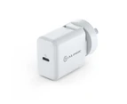 Alogic CO-C18C8PWH Combo Pack USB-C 18W Wall Charger with PD and USB-C to Lightning Cable