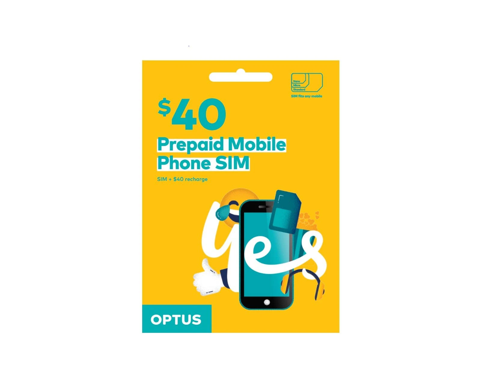 Optus $40 Voice Triple SIM Starter Kit - Black