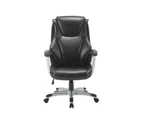 Moca Executive Ergonomic PU Leather Computer Office Chair - Black - Black
