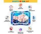 MABIZ Tummy Time Water Play Mat - Inflatable Baby Water Play Mat for babies - Infant Activity baby play Mat Fun Toy For Babies 0 3 6 9 12 Months 3