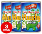 3 x Batchelors Chip Shop Style Mushy Peas 300g