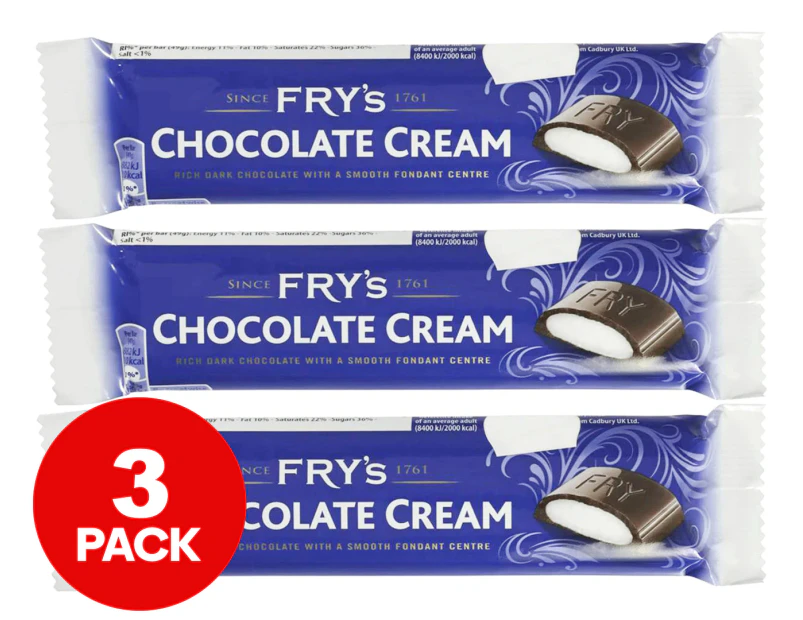 3 x Fry's Chocolate Cream 49g