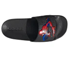 Adidas Kids' Adilette Spiderman Shower Slides - Core Black/Core Black/Grey Six