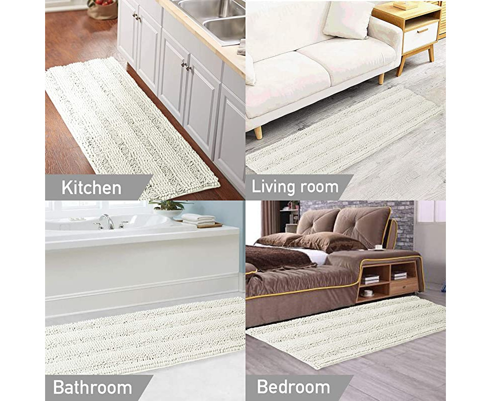 Dove Bath Rug Super Soft Microfiber Non Slip Mat Anti-Slip Bath Mats Plush  Chenille Yarn Shaggy Mat Living Room Bedroom Mat Floor Water Absorbent