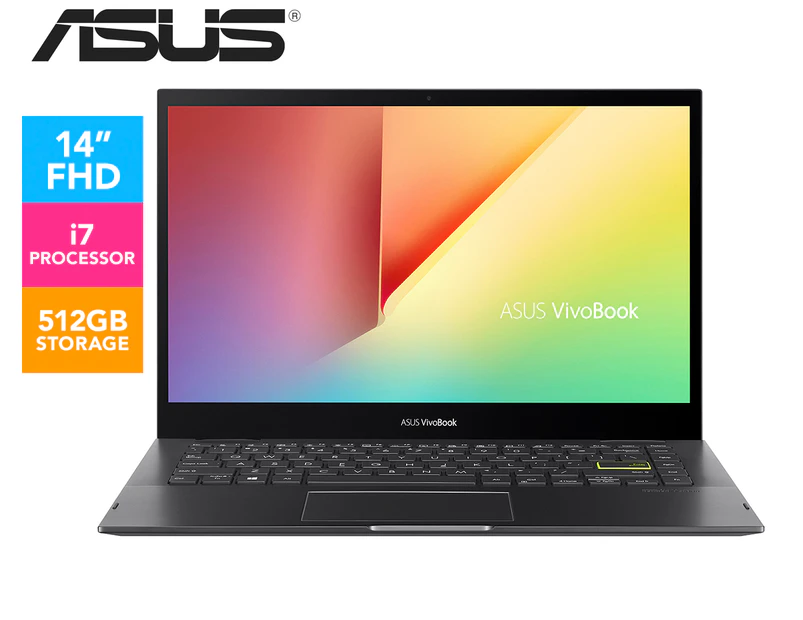 ASUS 14" VivoBook Flip 2-in-1 Laptop - Black TP470EA-EC063T