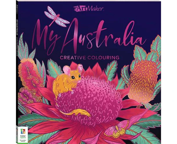 Art Maker My Australia Colouring Book Adult Activity Book Entertainment