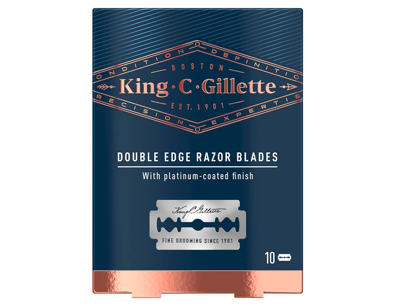 King C. Gillette Double Edge Razor Blades 10pk