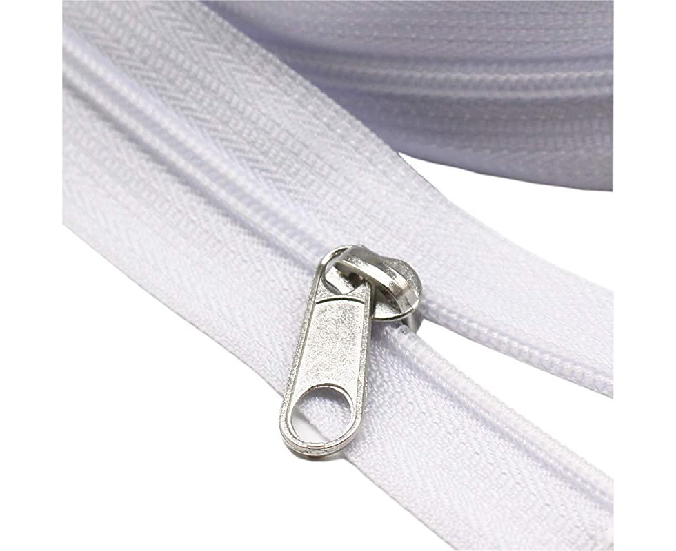 Beige #3 Beige Nylon Coil Zippers by The Yard Bulk 10 Yards with 25pcs Silver Sliders for DIY Sewing Tailor Craft Bag Leekayer 