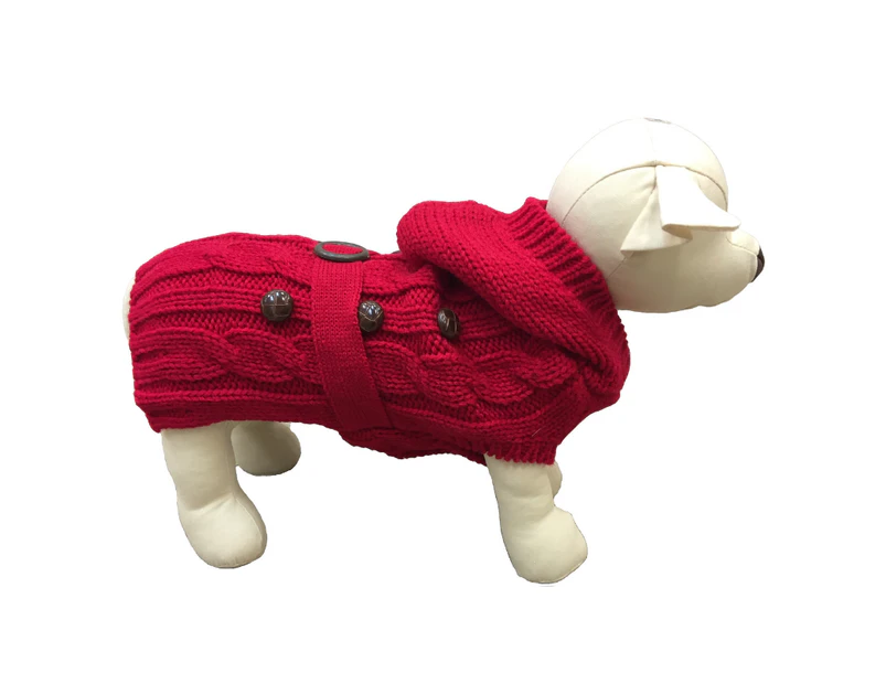 Paris Dog Sweater - Red
