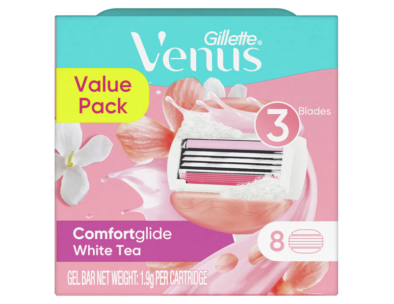 GIllette Venus Comfort Glide White Tea Refills 8pk
