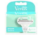Gillette Venus Smooth Sensitive Razor Refills 4pk