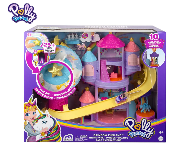 Polly Pocket Rainbow Funland Theme Park Playset