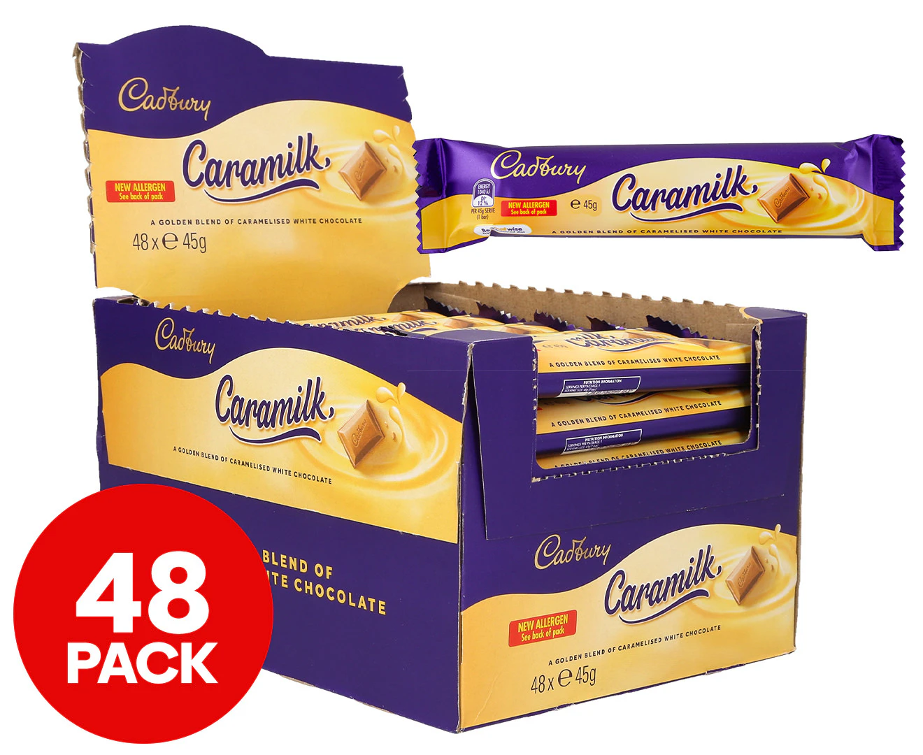 48 x Cadbury Caramilk Bars 45g