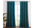 2x Bedroom Curtains Luxury Velvet Curtains for Living Room Super Thick Soft Velvet Textured Window Curtain Drapes(1 Pair, Teal)