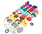 Math Toy Board Montessori Preschool Wooden Math Toys Digital Matching Fishing Board Toy Gifts
