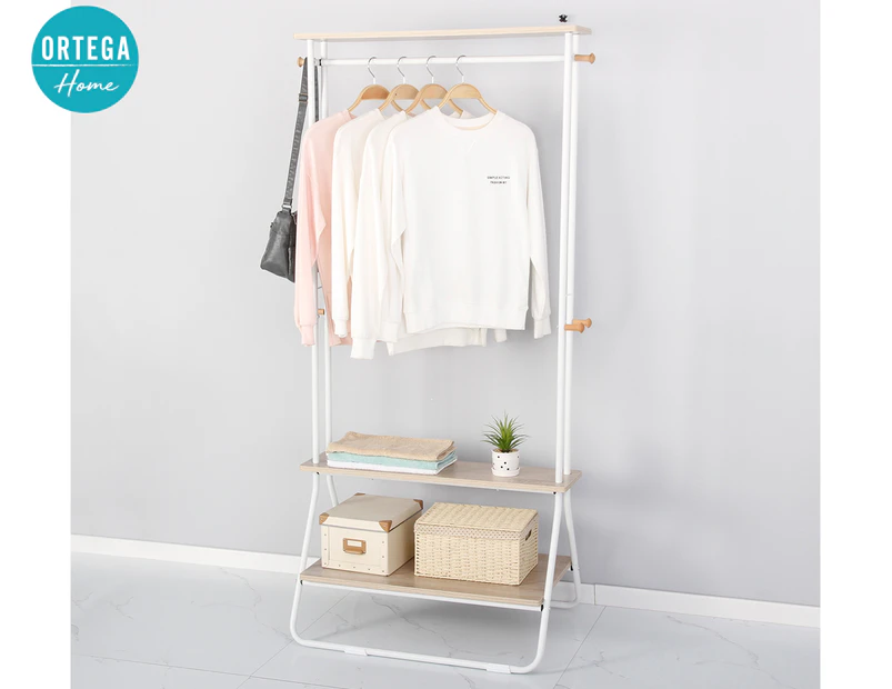 Ortega Home Clothes Rack Organiser - White