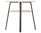 West Avenue Brooklyn Round Side Table - Black/Blonde