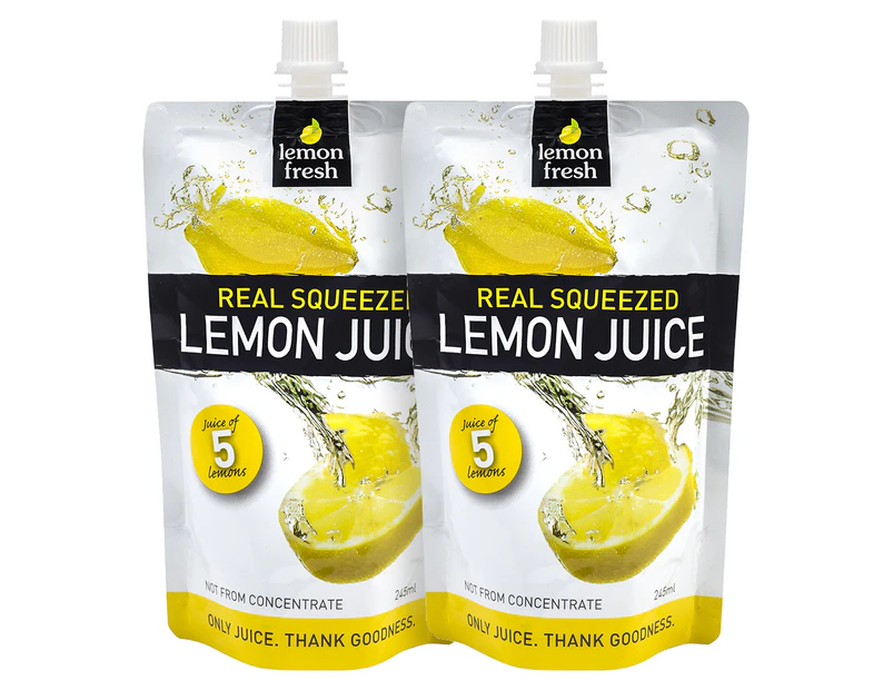 2 x Just Fresh Co. Lemon Juice 245mL