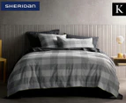 Sheridan Altoe King Bed Quilt Cover Set - Monochrome