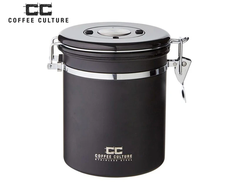 Coffee Culture 455g Stainless Steel Coffee Canister - Black