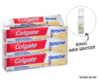 Colgate Sensitive Multi Protection Toothpaste 3pk + Bonus Hand Sanitiser 200mL