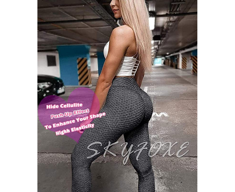 Medium, 1-black Space Dye) - SKYFOXE Butt Lifting Anti Cellulite Sexy  Leggings for Women High Waisted Yoga Pants Workout Tummy Control Sport  Tights
